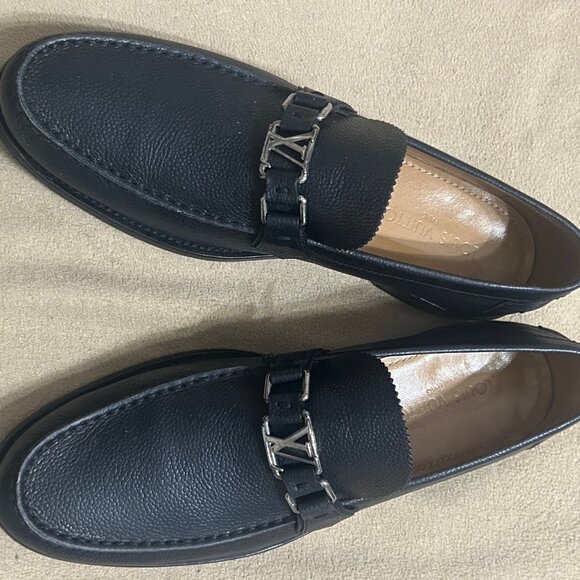 MENS BLUE LOUIS VUITTON LOAFERS SIZE 10 - Picture 3 of 4